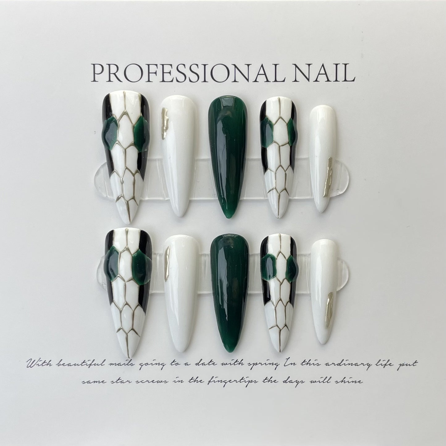 Handmade Serpent's Serenade Press-On Nails