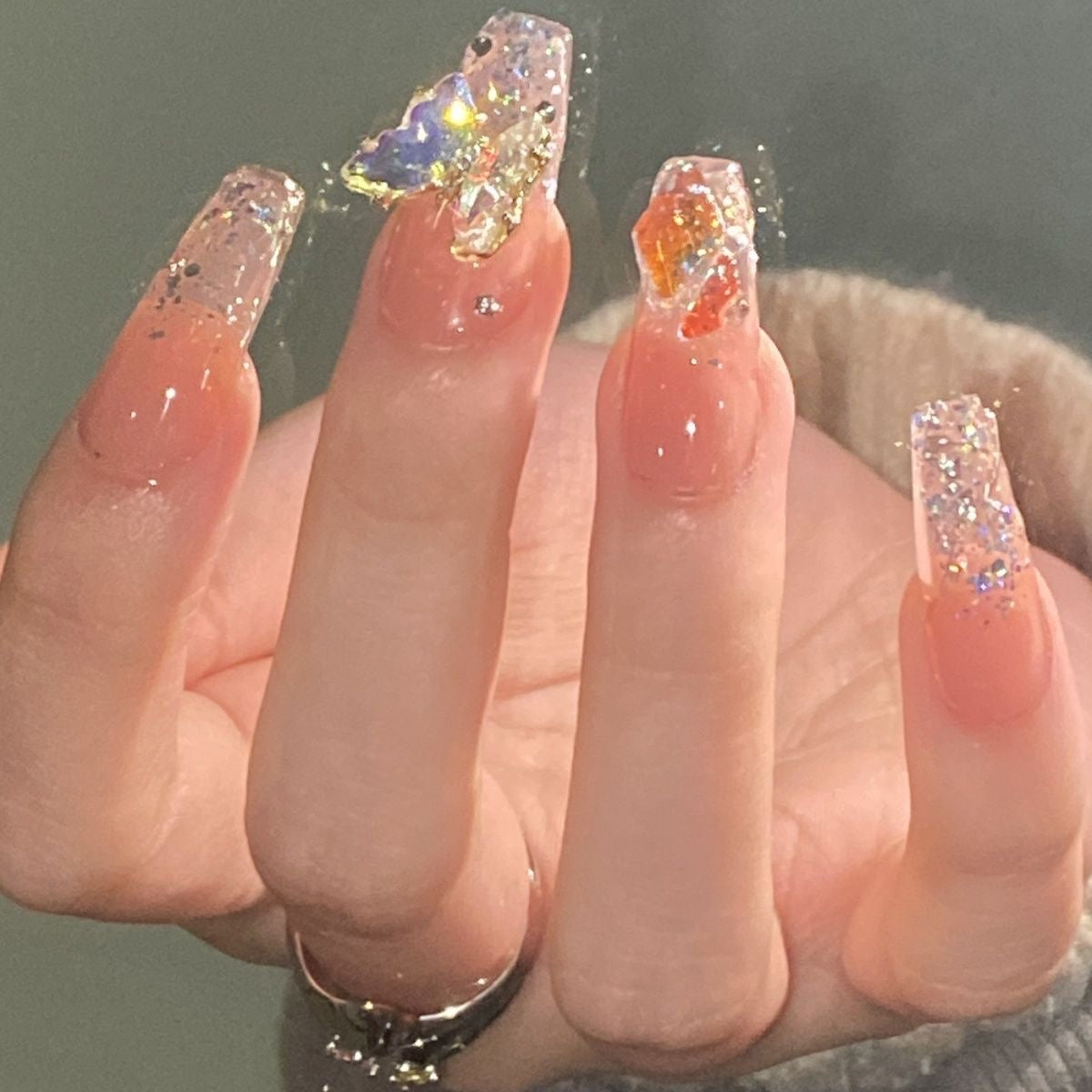 Blushing Butterfly Bliss – Soft Pink Grace with Whimsical Wings