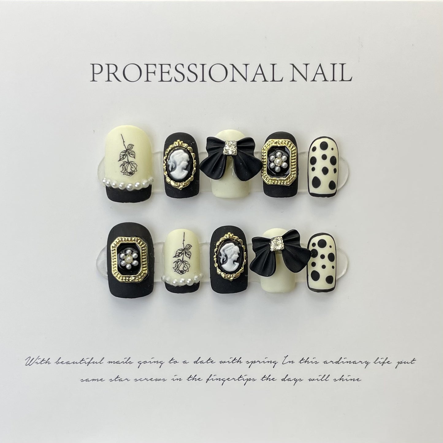 Black Short Square Rose – Bold Romance, Chic Edge