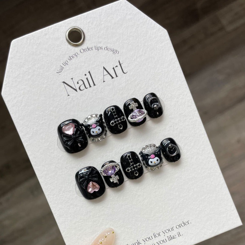 Playful Black Kuromi Diamond – Radiant Glamour with a Mischievous Spark