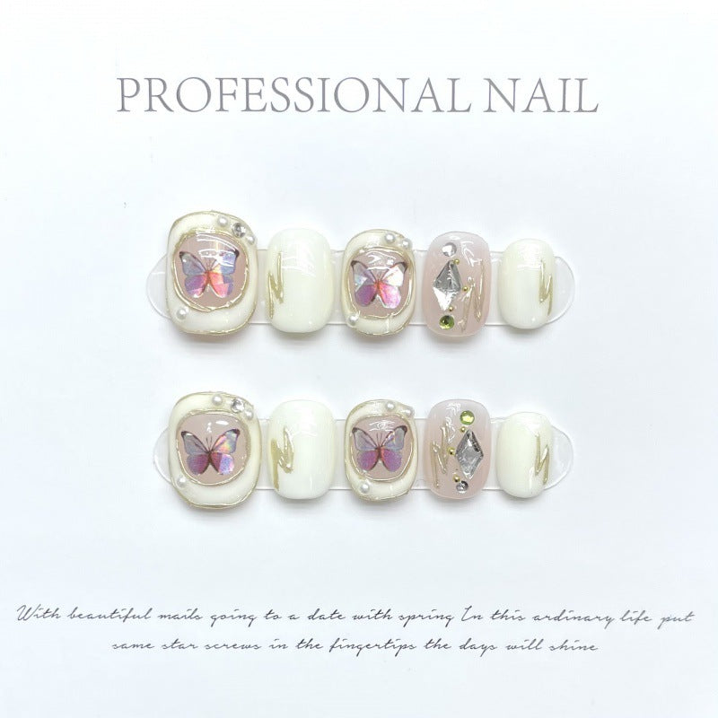Violet Flutter Fantasy – Enchanting Purple with Handmade Butterfly Elegance