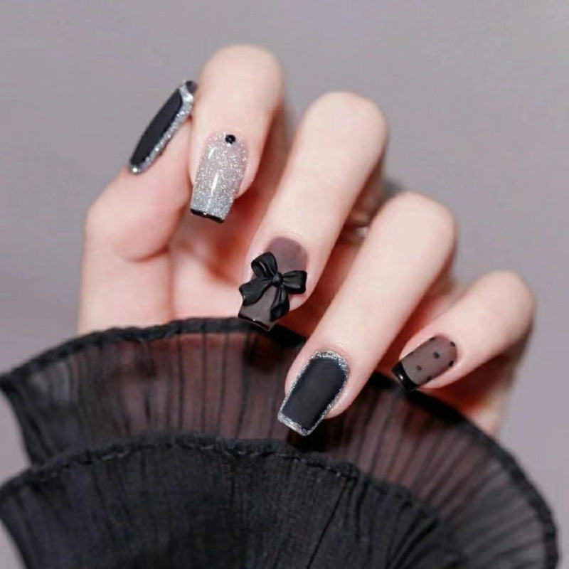 Charcoal Elegance – Sleek Lacquer with Bold, Modern Flair