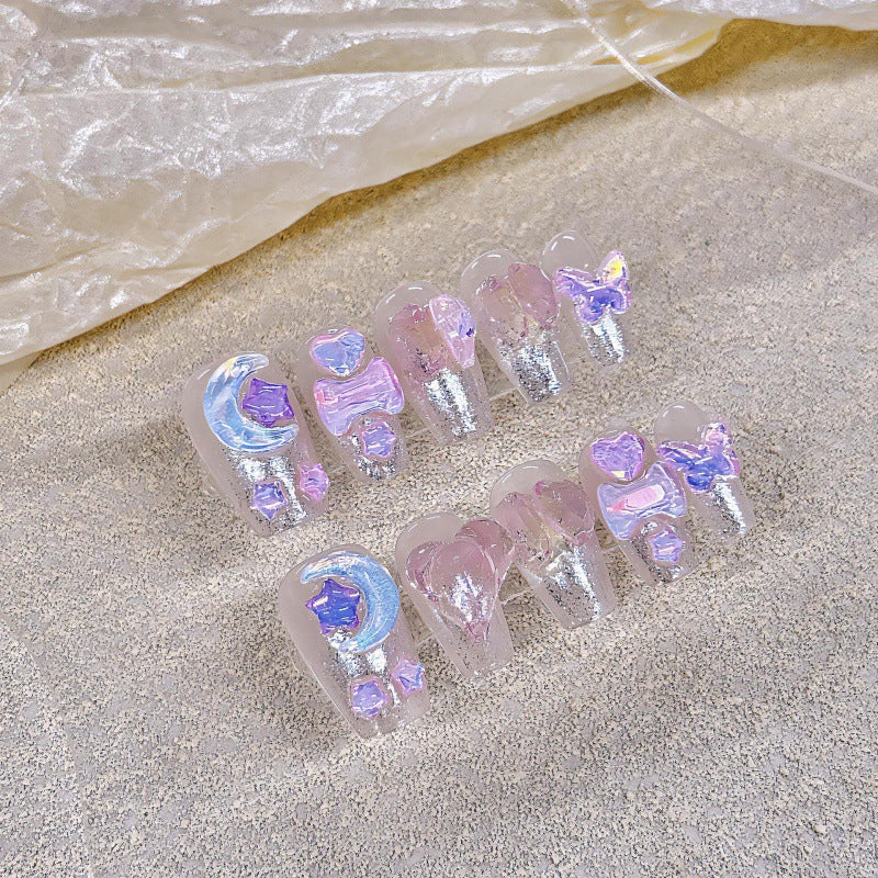 Moonlight Whimsy – Celestial Stars & Fluttering Butterfly Charm
