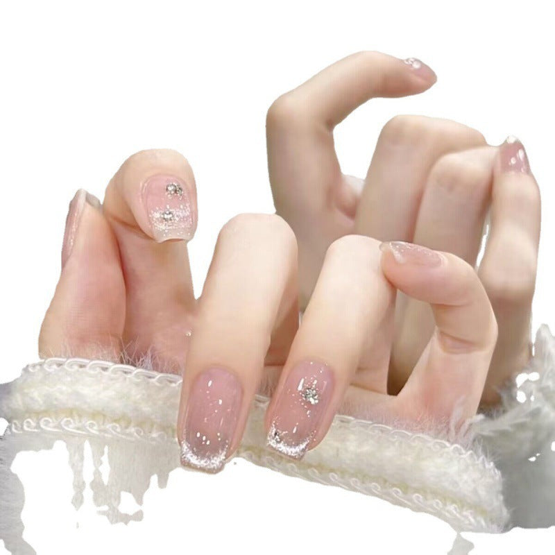 Peach Diamond Silver Sparkle – Radiant Glow, Elegant Shine