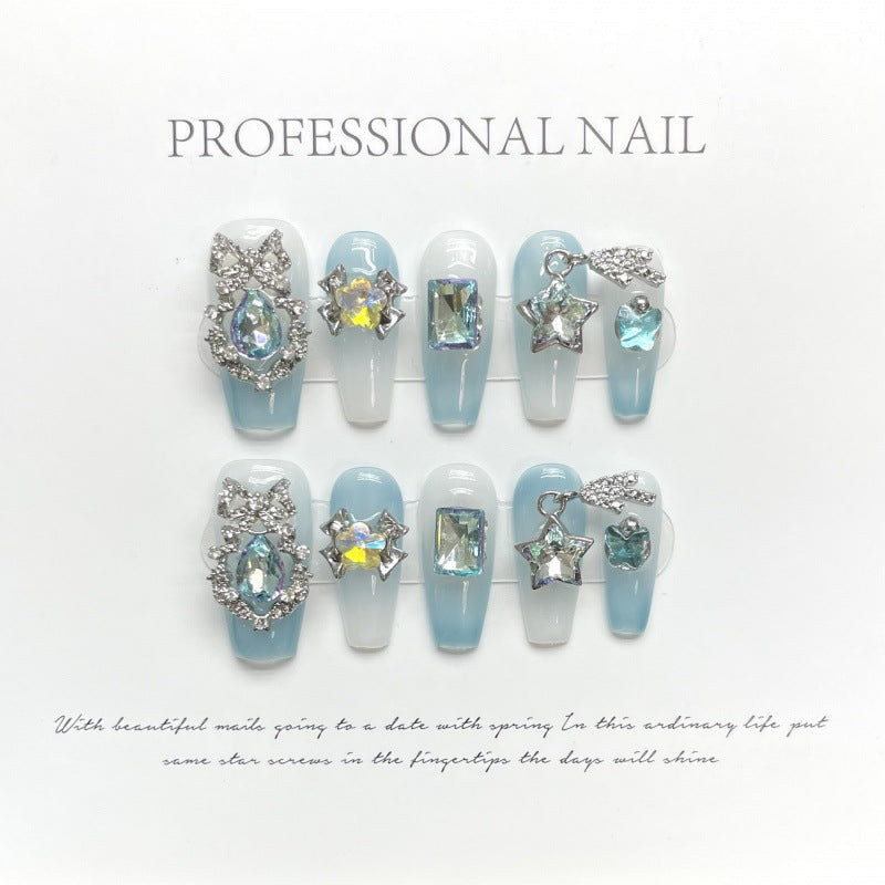 Celestial Glacier Glow – Starlit Icy Elegance with Mesmerizing Shine
