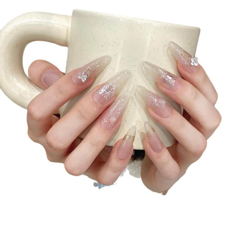 Pink Elegance – Sheer Acrylics with a Luxurious Glow
