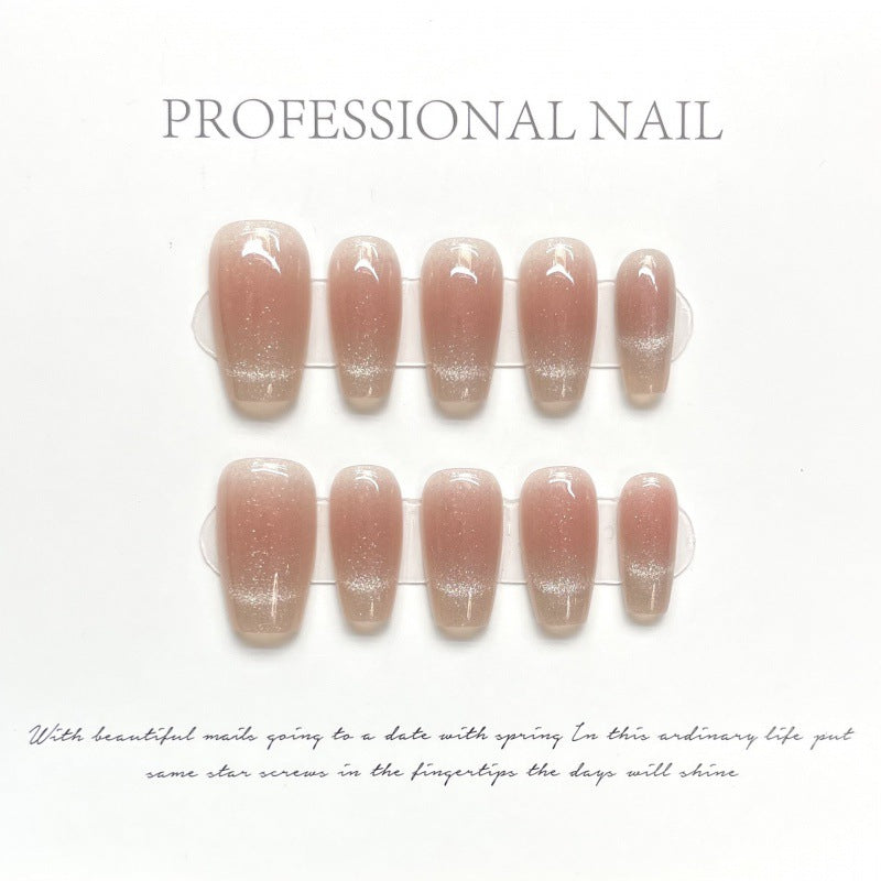 Sunlit Peach Glow – Dazzling Blush with Glittering Brilliance