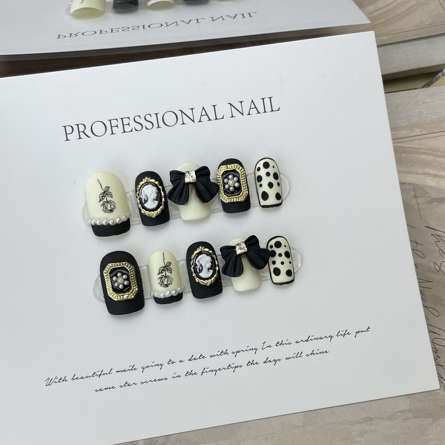 Black Short Square Rose – Bold Romance, Chic Edge