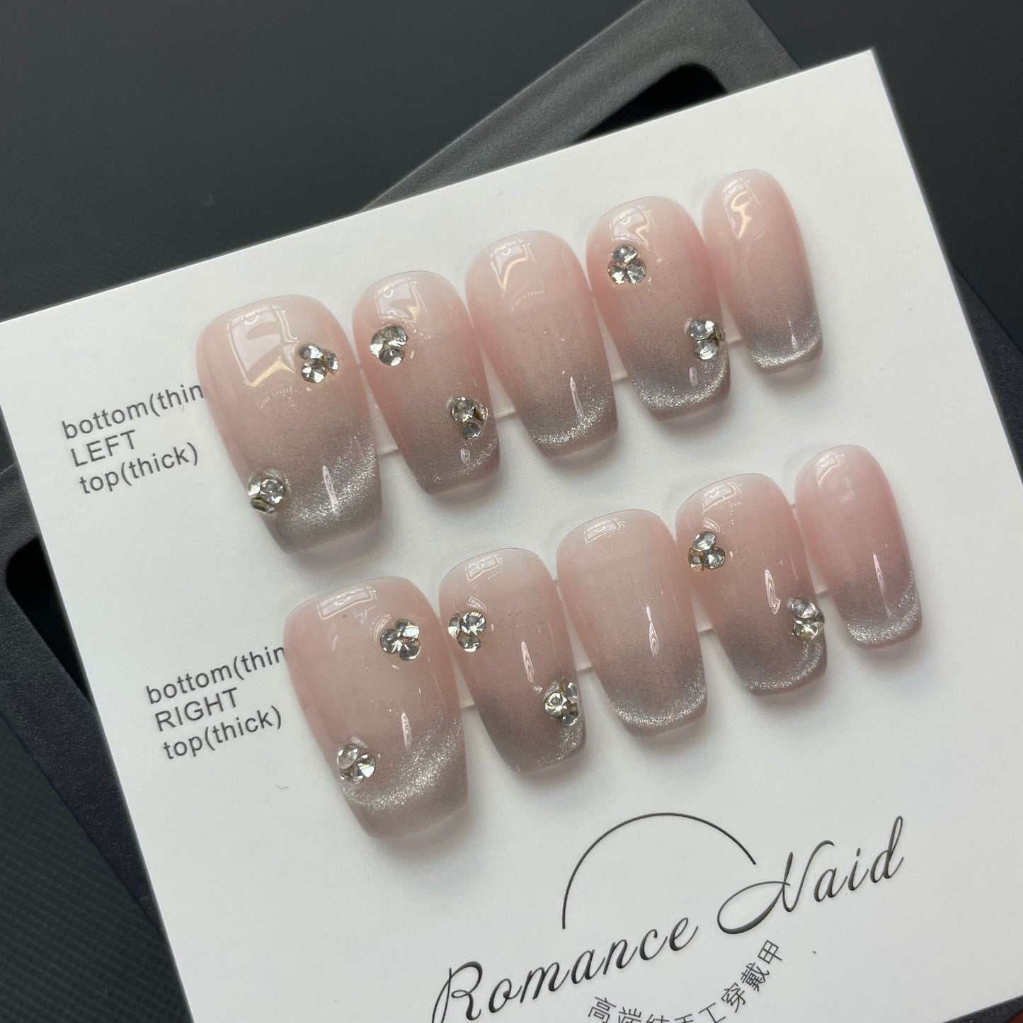 Peach Diamond Silver Sparkle – Radiant Glow, Elegant Shine