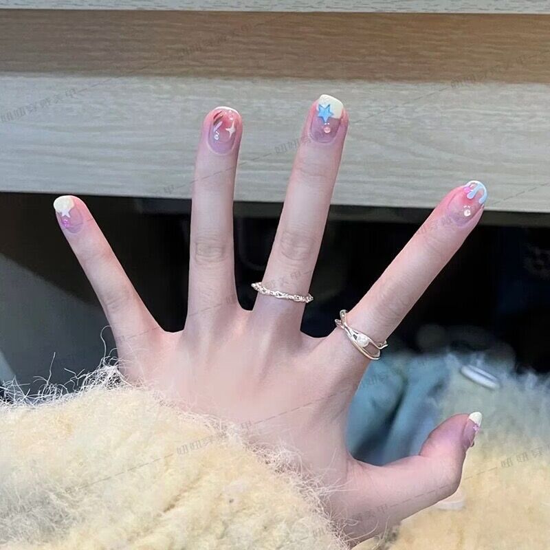 Skyful Bliss – Bright Sky Blue with a Playful Manicure Finish
