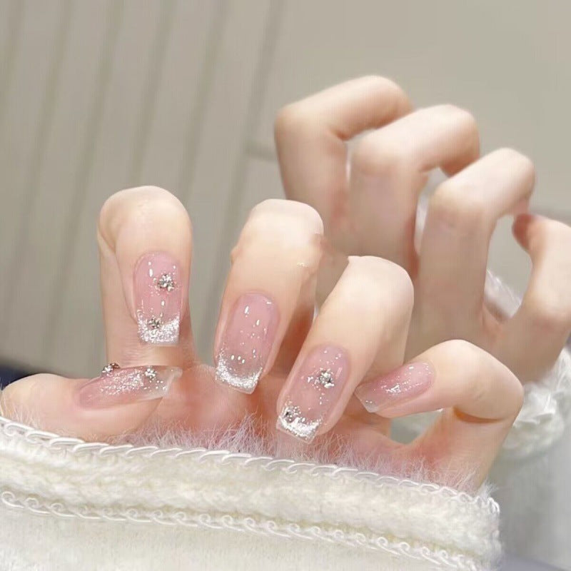 Peach Diamond Silver Sparkle – Radiant Glow, Elegant Shine
