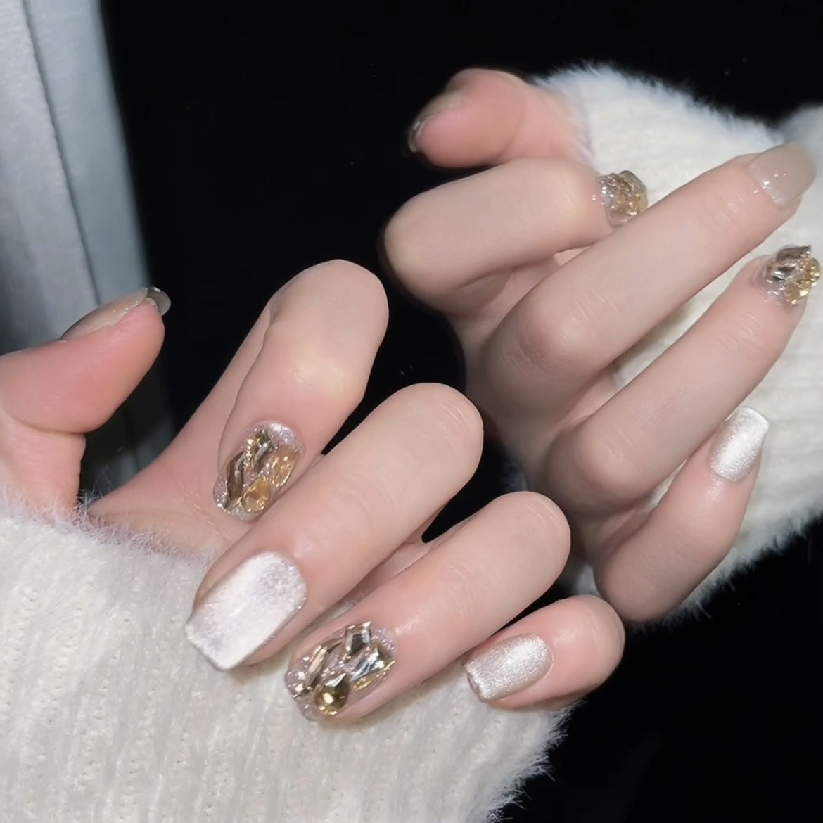 Silver and Gold Luxe Tips – Glamorous, Refined, and Radiant
