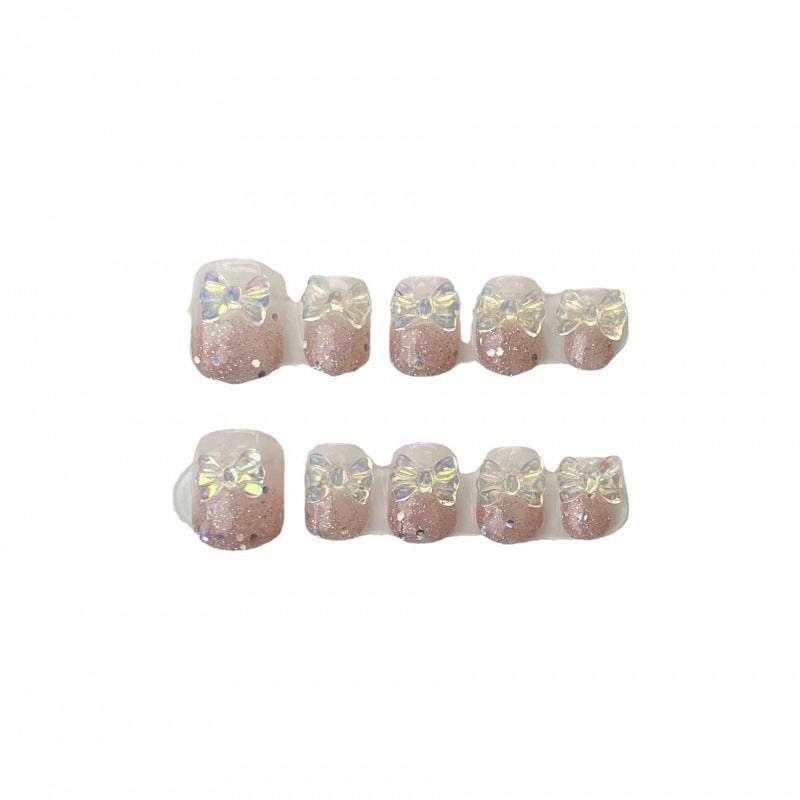 Radiant Glitzy Pink Bow with Dazzling Accents