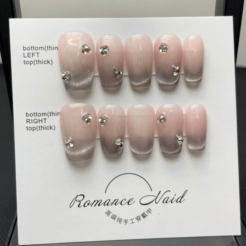 Peach Diamond Silver Sparkle – Radiant Glow, Elegant Shine