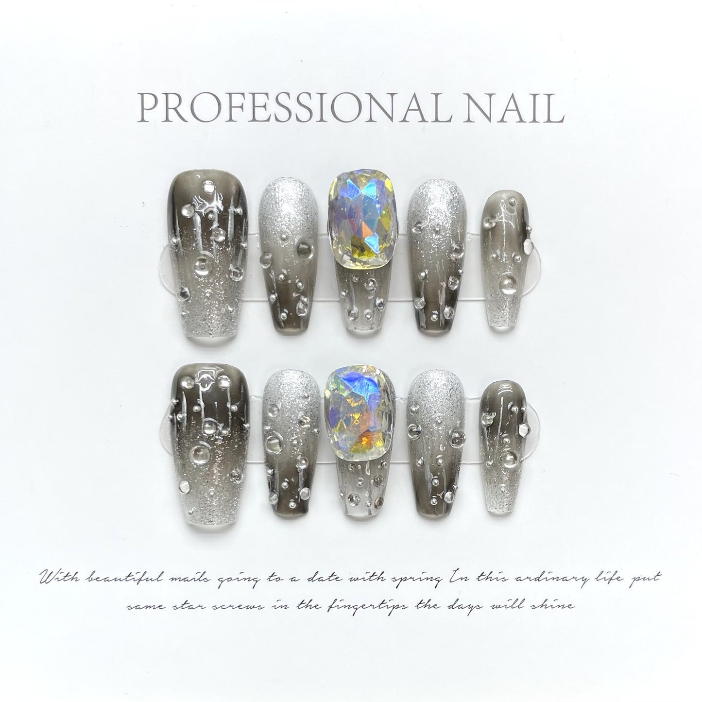 Galactic Stardust Fantasy Nail Adornment – Cosmic Beauty with Celestial Sparkle