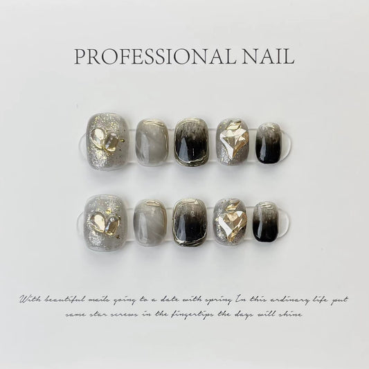 Smoky Silver Shimmer – Sultry Elegance with a Dazzling Twist