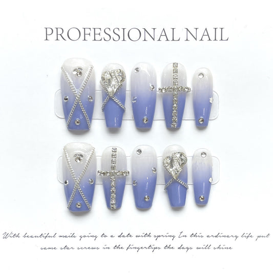 Azure & Argent Cross – Bold Contrast with Timeless Sophistication