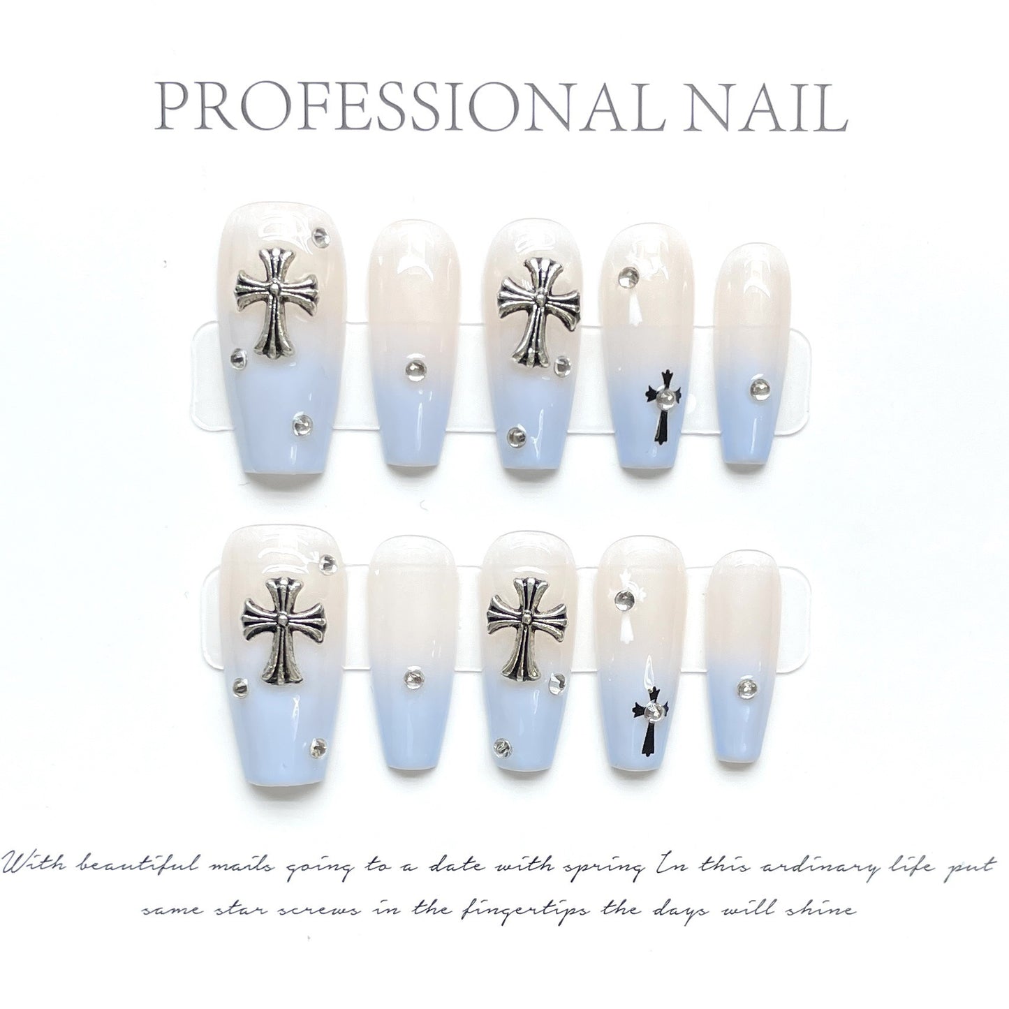 Azure & Argent Cross – Bold Contrast with Timeless Sophistication