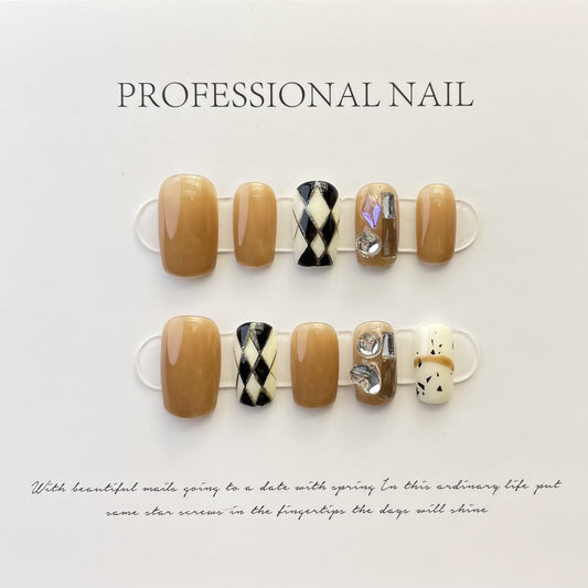 Mocha Cream Mosaic – Warm Neutrals with Artistic Elegance