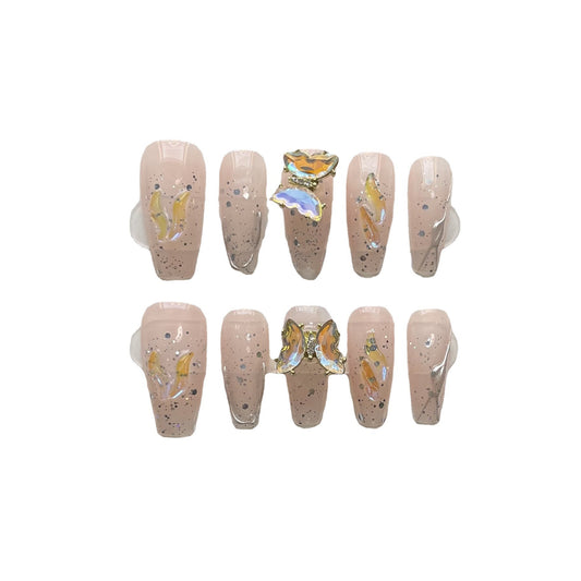 Blushing Butterfly Bliss – Soft Pink Grace with Whimsical Wings