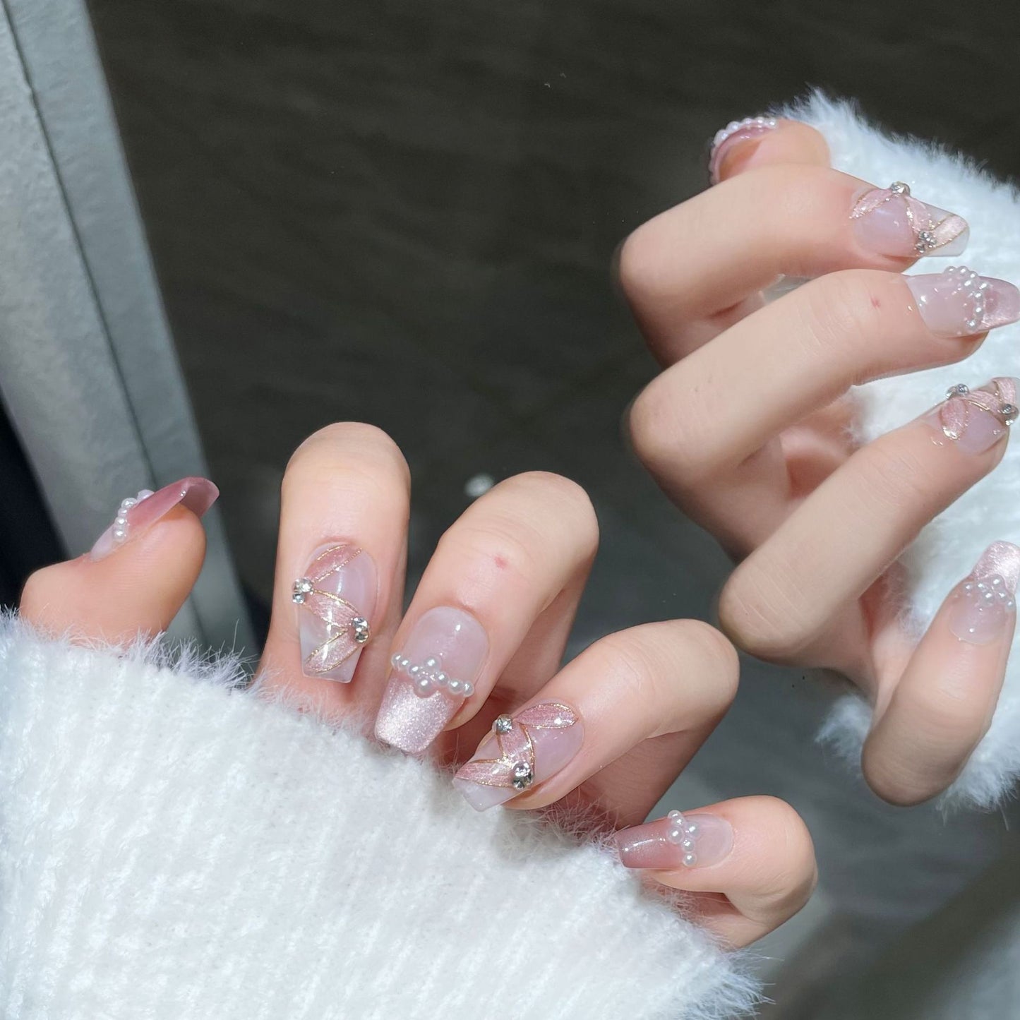 Enchanted Pearl Blossom – A Touch of Timeless Spring Elegance