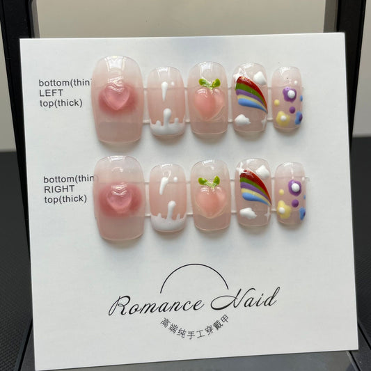 Rainbow Cream Hearts – Soft and Bright with Colorful Charm