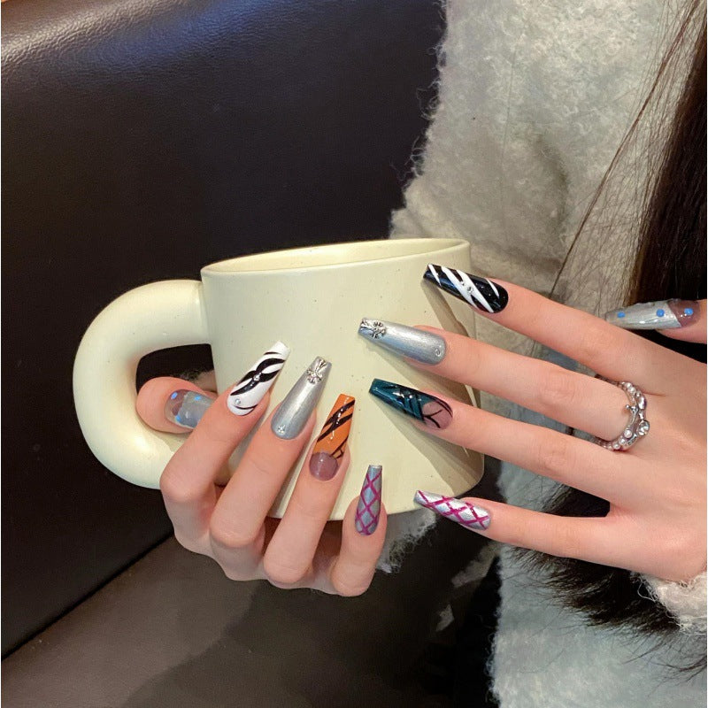 Glacial Dusk Sparkle – Icy Shine with Playful Dot Accents