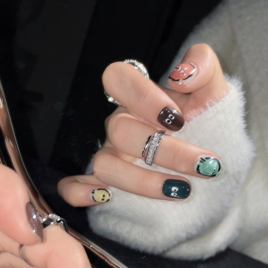 Short Cartoon Nails – Fun, Playful, and Whimsical