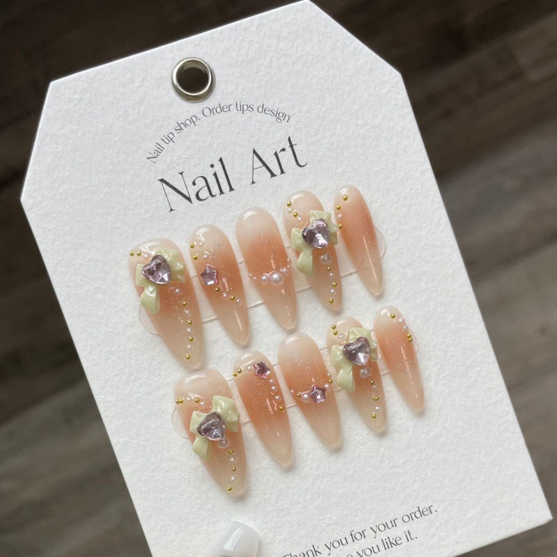 Peachy Ribbon Delight – Sweet Charm, Soft Elegance