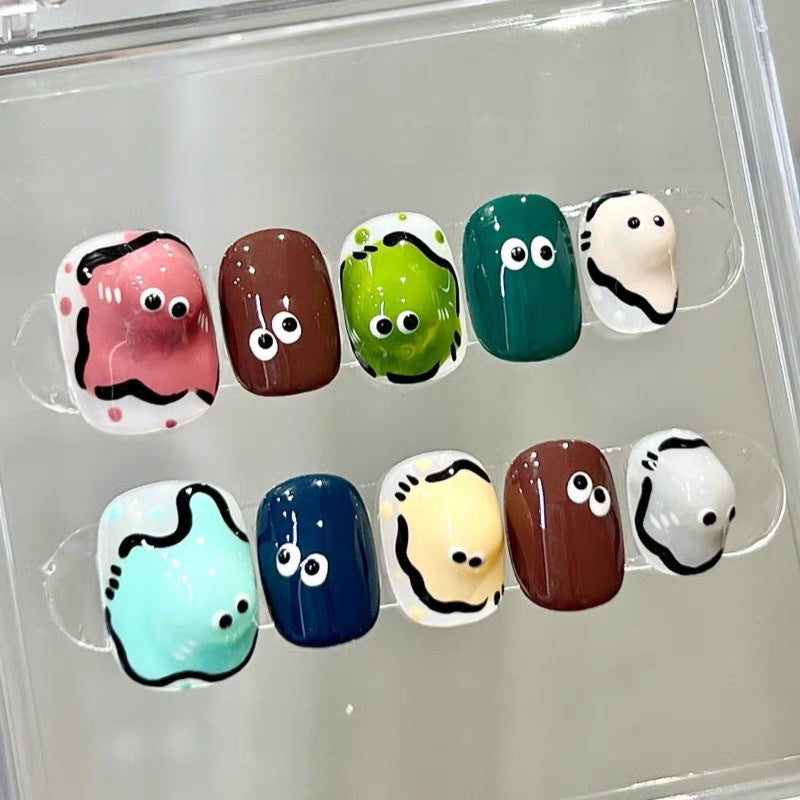 Short Cartoon Nails – Fun, Playful, and Whimsical