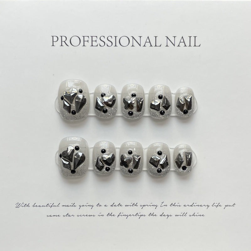 Sleek Black & Silver Geometric Chic – Modern Patterned Elegance