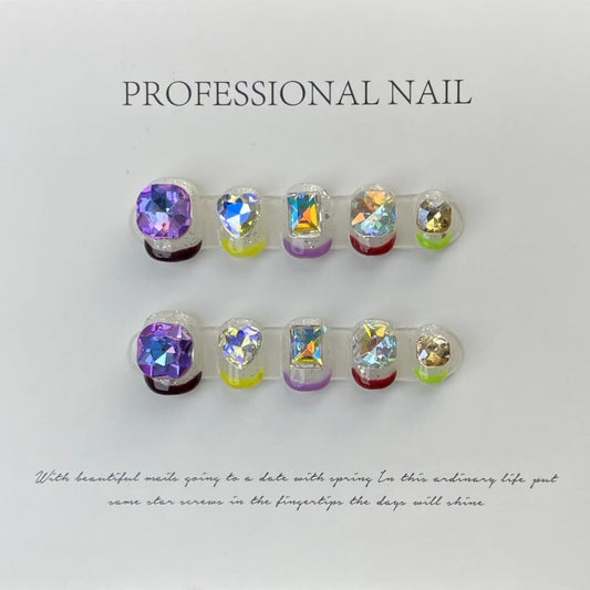 Gem-Kissed Snow Toes – White Elegance with a Splash of Sparkle