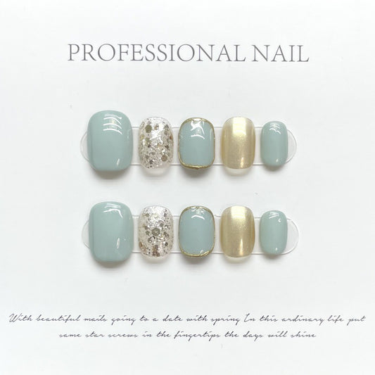 Celestial Mint Sparkle with Enchanted Forest Glow