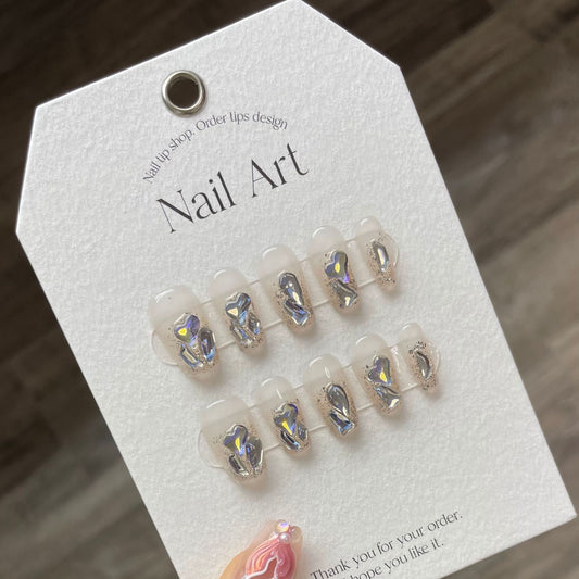 Crystal Gleam – Dazzling Silver Radiance with Sparkling Charm