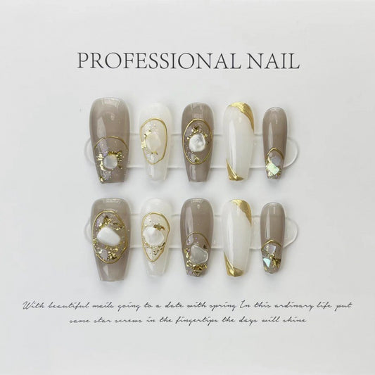 Golden Pearl Radiance – Lustrous Mother of Pearl with Elegant Gold Accents