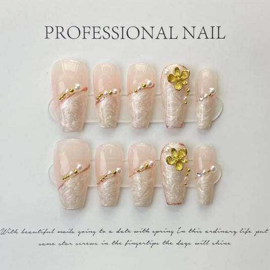 Golden Lace Bloom – Delicate Glamour with Floral Grace