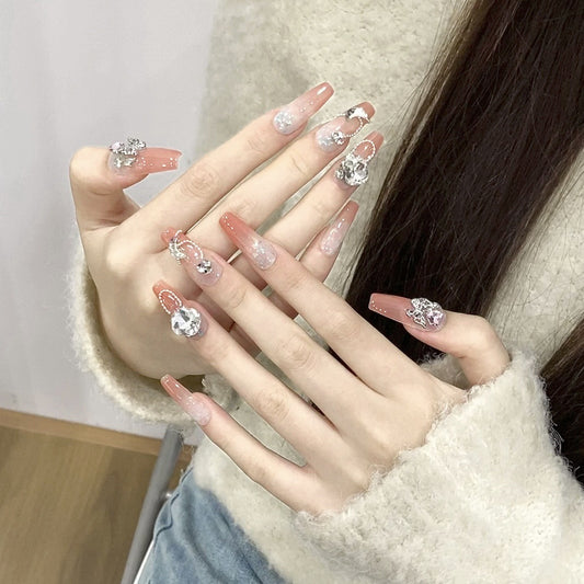 Blushing Charm Cascade – Sweet Pink Gradient with Darling Details
