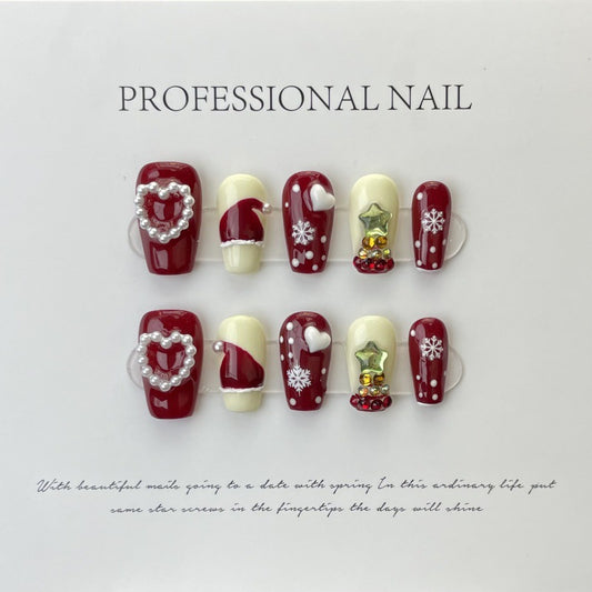 Yuletide Symphony – Red and White Elegance with Festive Charm