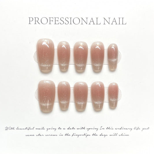 Sunlit Peach Glow – Dazzling Blush with Glittering Brilliance