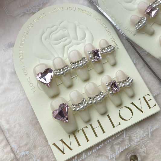 Eternal Grace – Timeless White with Elegant Pearls and Brilliant Gems