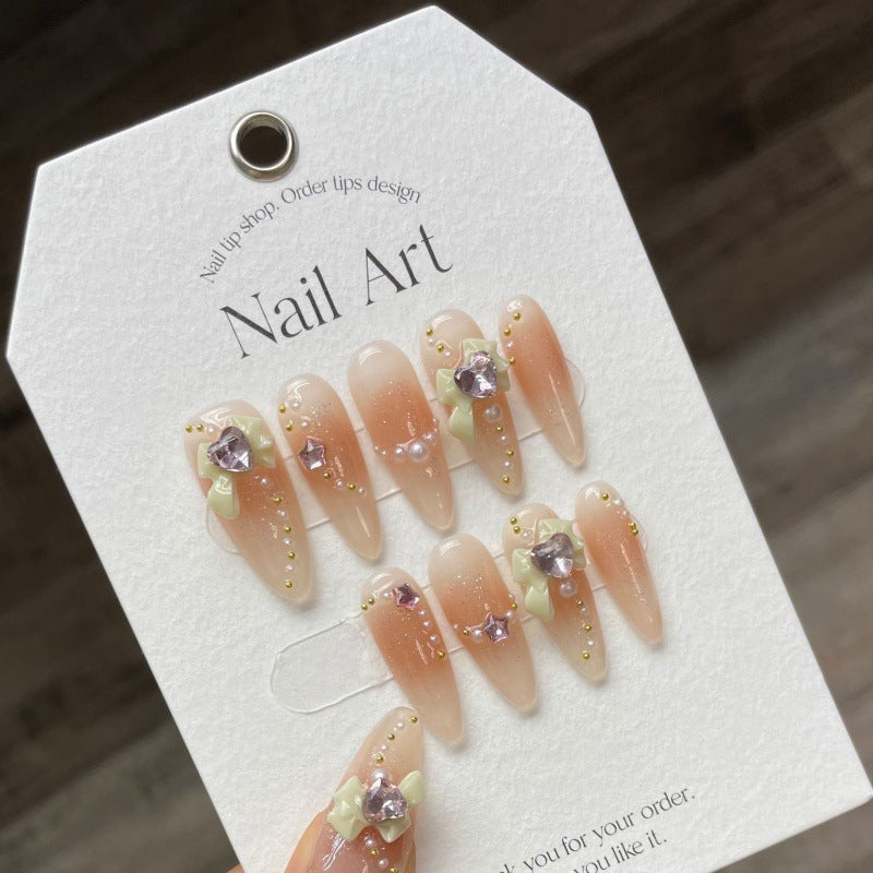 Peachy Ribbon Delight – Sweet Charm, Soft Elegance