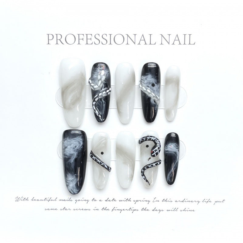 Sleek Serpent Chic – Monochrome Elegance with Bold Charm