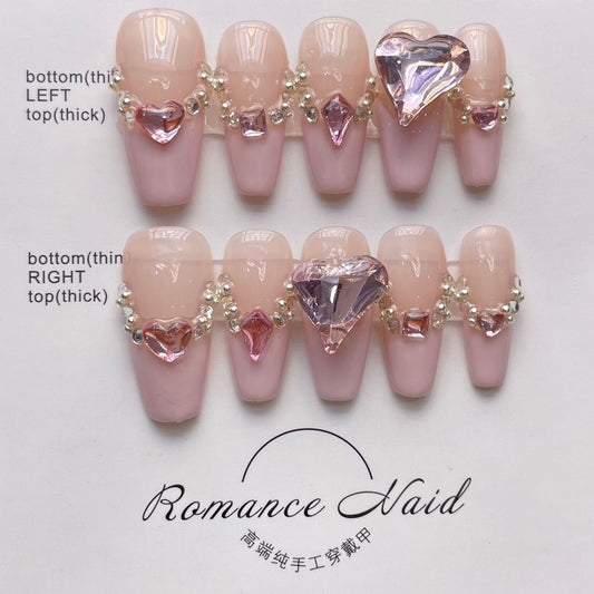 Blush-Tinted Pastel Heart – Soft Elegance with Subtle Charm