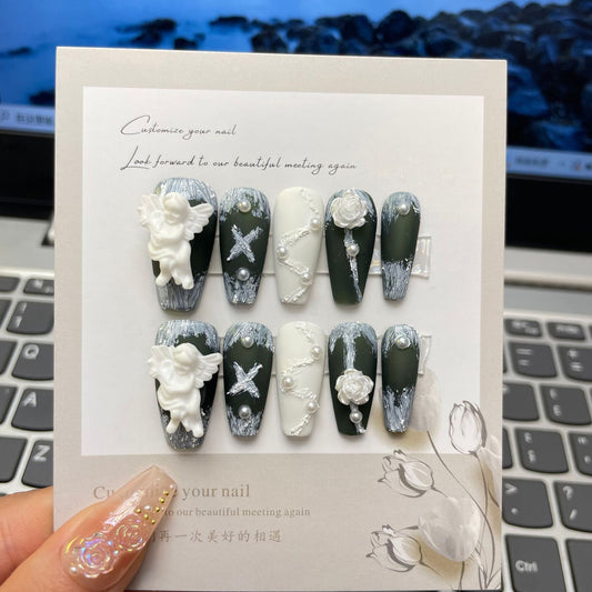 Pearlescent Noir – Modern Black and Gray with Sparkling Angelic Glow
