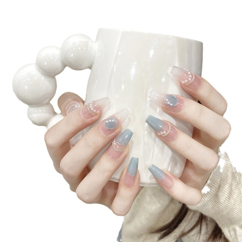 Blue Pearl Radiance – Serene Hues with Elegant Shine