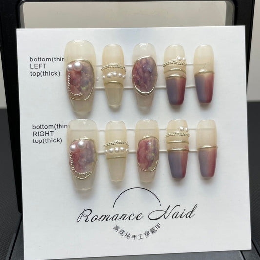Lavender Pearl Radiance – Soft Glow Chain with Shimmering Touch