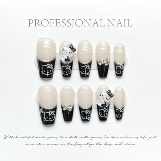 Chic Monochrome Whiskers with Modern Feline Flair