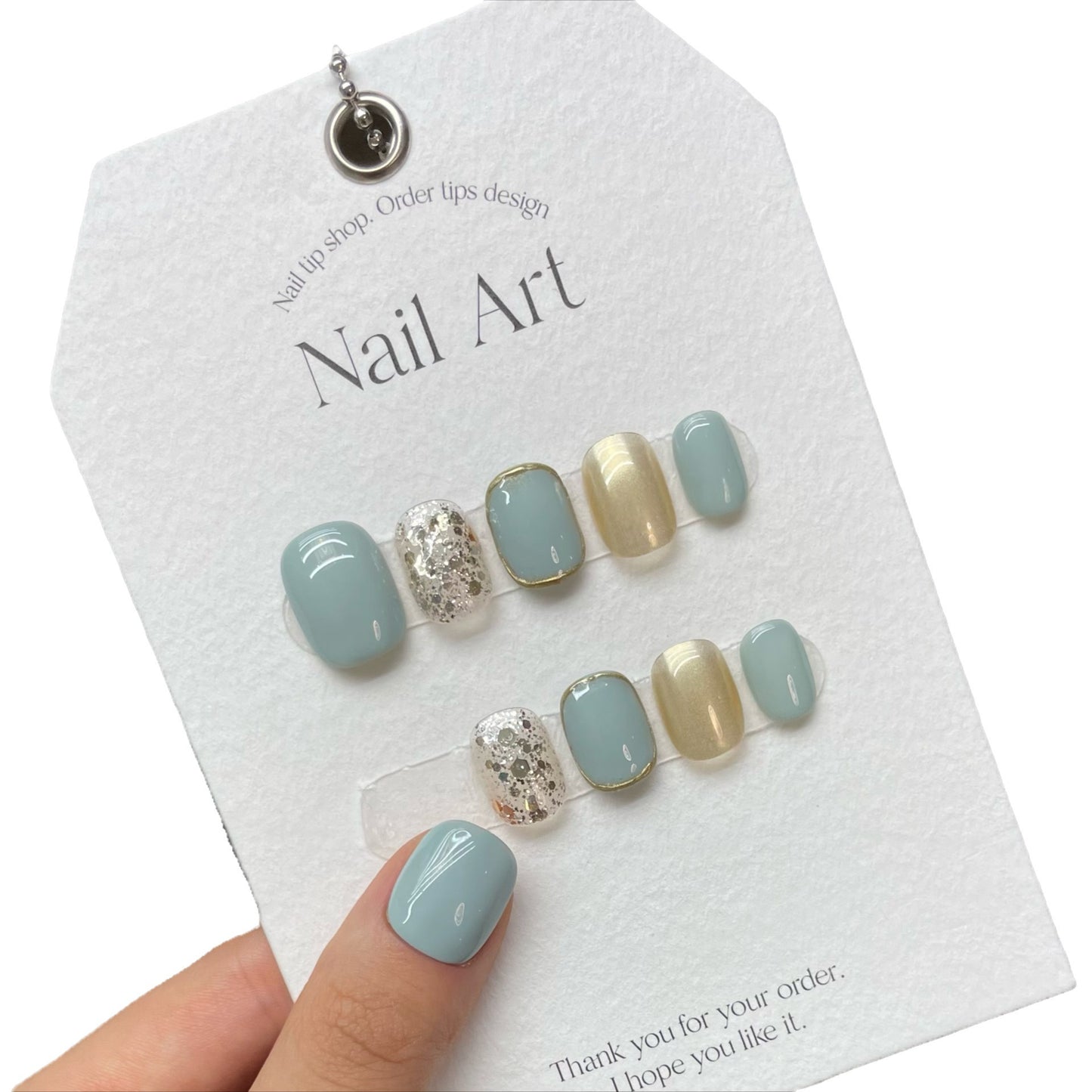 Champagne Sky Glow – Soft Azure Meets Golden Elegance