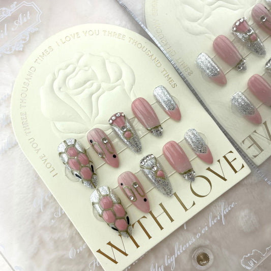 Lavender Luxe – Chic Elegance with Shimmering Silver Diamonds