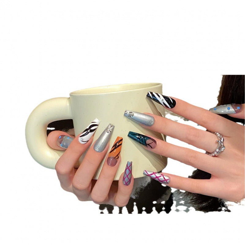 Glacial Dusk Sparkle – Icy Shine with Playful Dot Accents